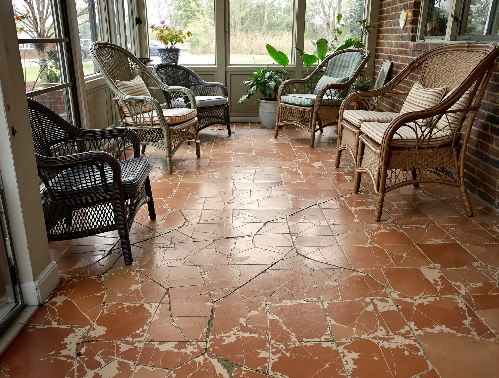 Before Coastal Sunroom LVP in Bay Shore