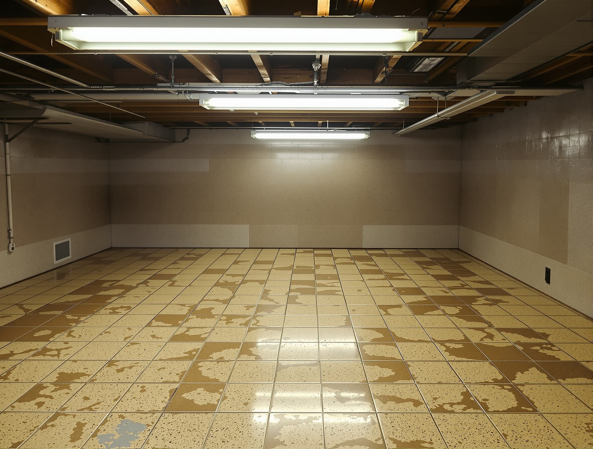 Before Basement LVP Conversion in Smithtown