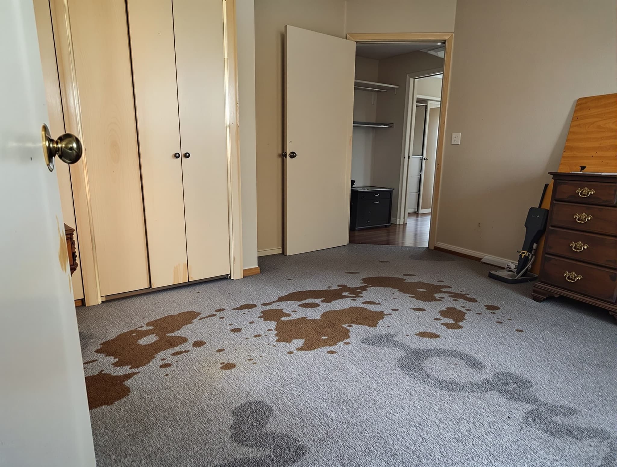 Before Stain-Resistant Bedroom Carpet in Syosset